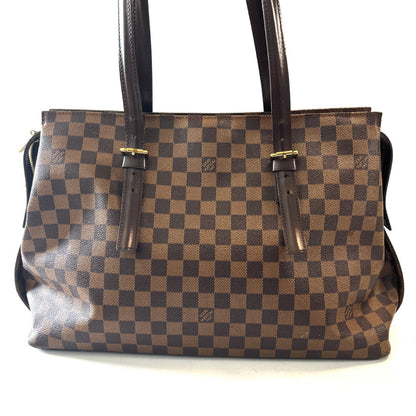 LOUIS VUITTON Chelsea Damier Ebene Tote Brown N51119 Shoulder Bag
