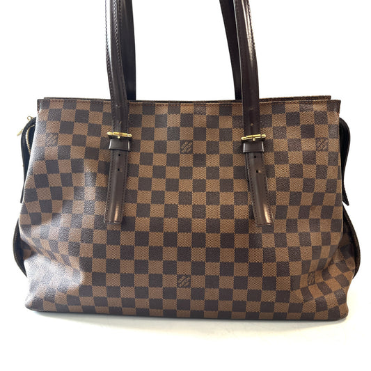 LOUIS VUITTON Chelsea Damier Ebene Tote Brown N51119 Shoulder Bag