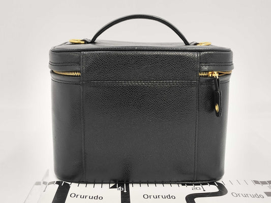 CHANEL Caviar Skin Vity Bag with Seal Vanity Bag