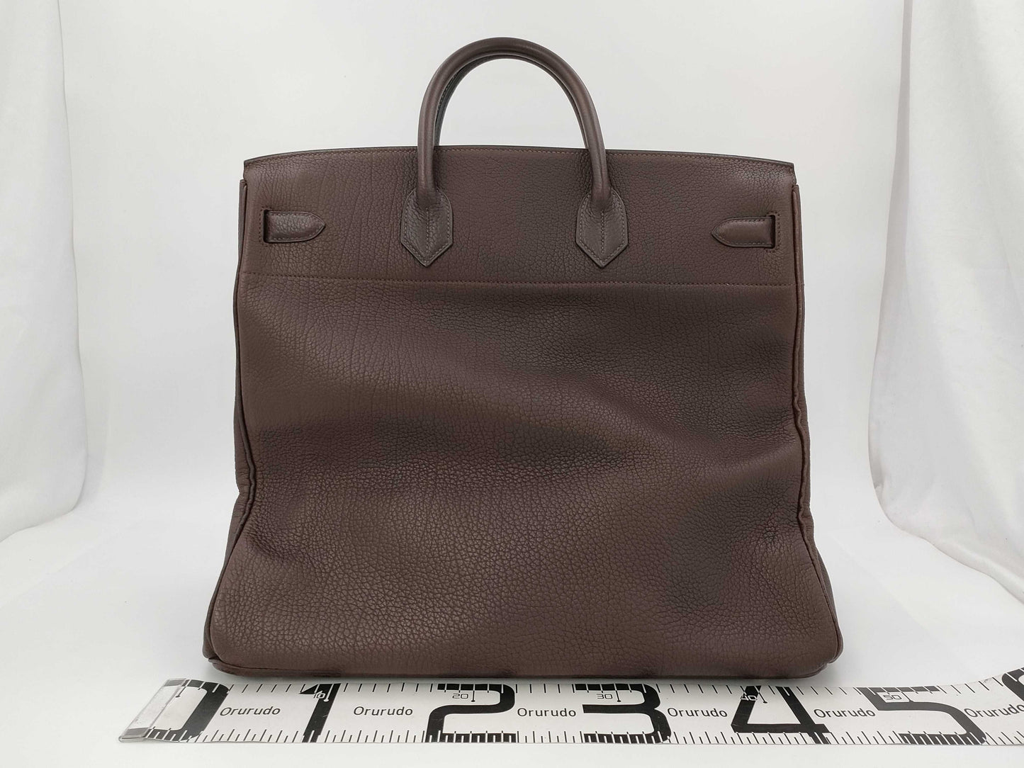 HERMES Haute Couture 45 Taurillon Clemence Leather, Dark Brown with Silver Hardware, 1999, Handbag