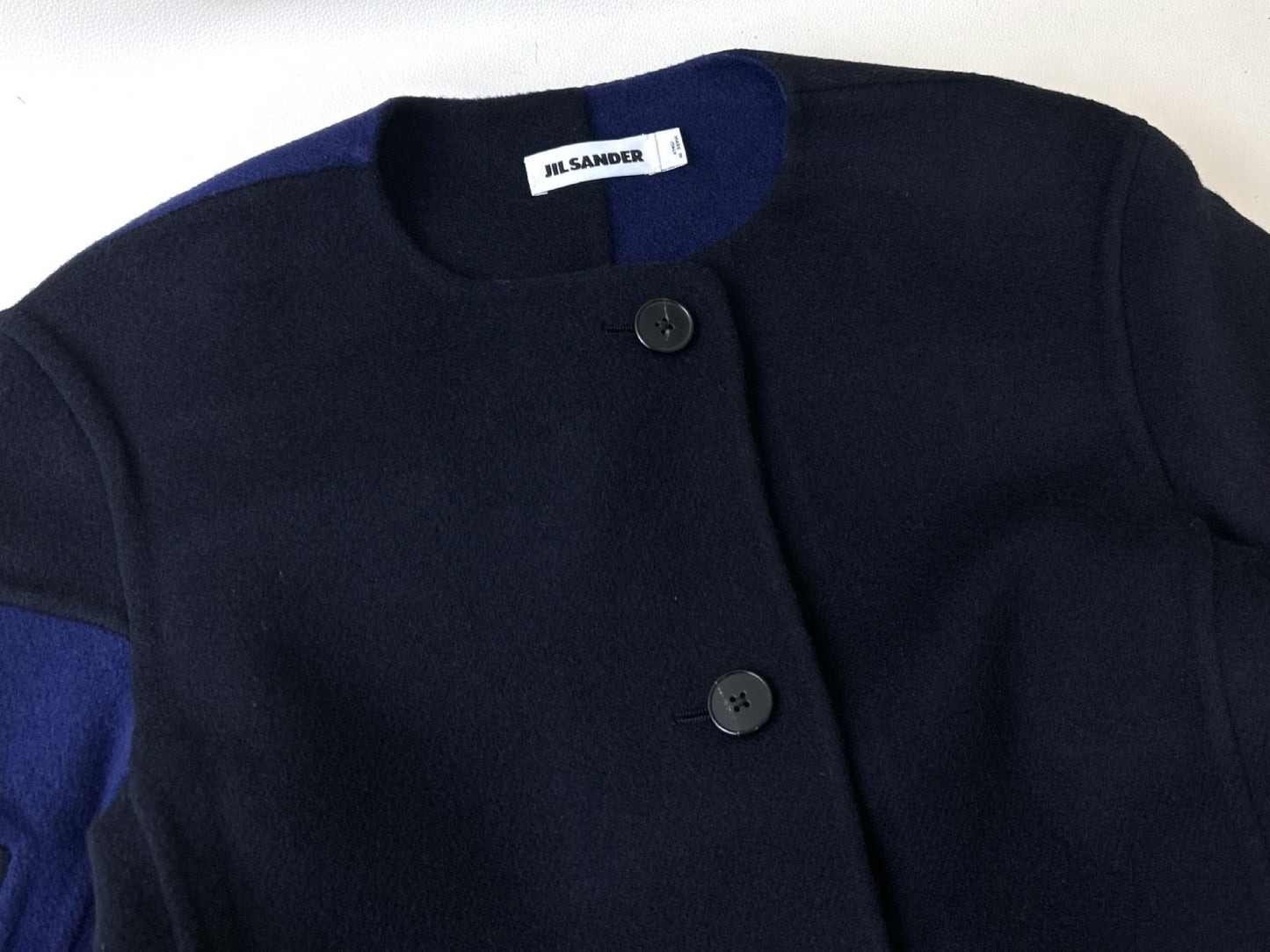 JILSANDER 100% Wool Collarless Coat, Women's, Size 36