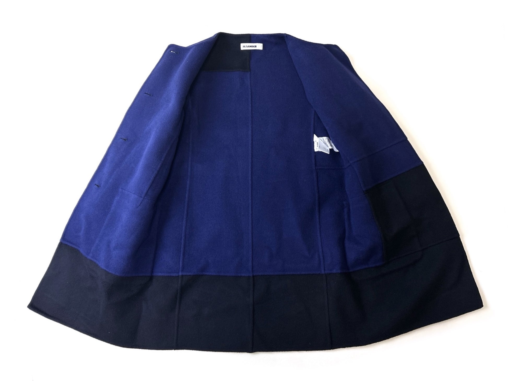 JILSANDER 100% Wool Collarless Coat, Women's, Size 36