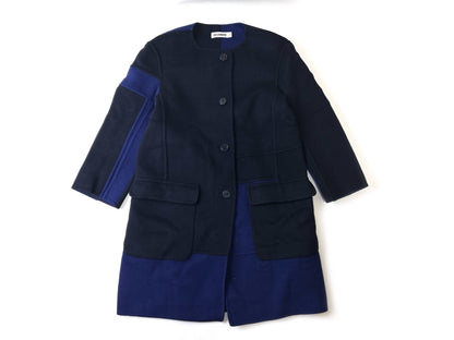 JILSANDER 100% Wool Collarless Coat, Women's, Size 36