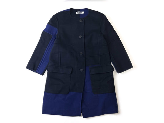 JILSANDER 100% Wool Collarless Coat, Women's, Size 36