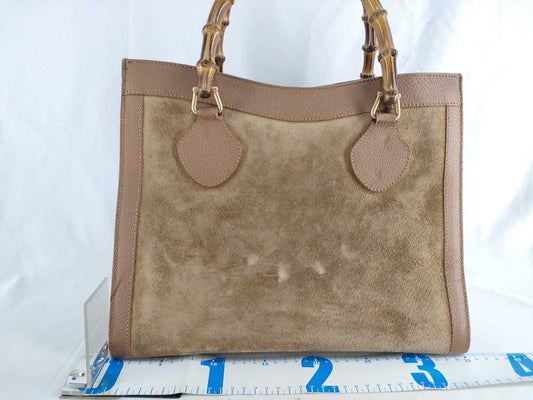 GUCCI Bamboo Suede Handbag 002 123 0260 Handbag