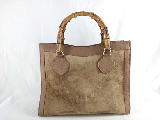GUCCI Bamboo Suede Handbag 002 123 0260 Handbag