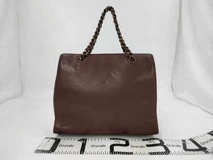 CHANEL Matelasse Chain Tote, Calfskin, Bordeaux, No. 5 Handbag