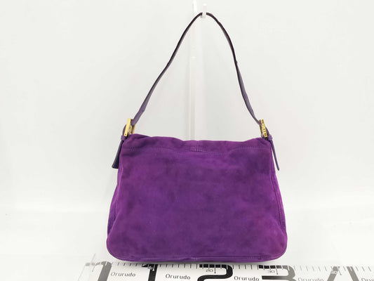 FENDI suede purple handbag