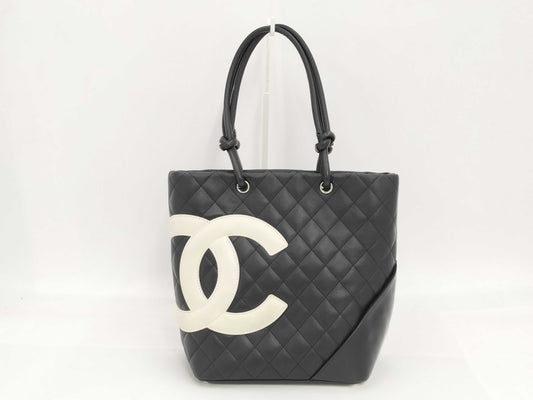 CHANEL Cambon Black Tote Bag with Seal