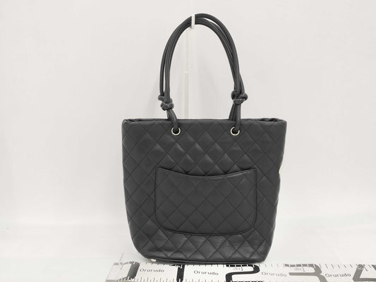 CHANEL Cambon Black Tote Bag with Seal