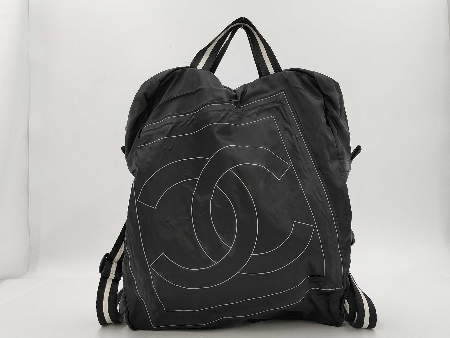 CHANEL Backpack Nylon Black Backpack
