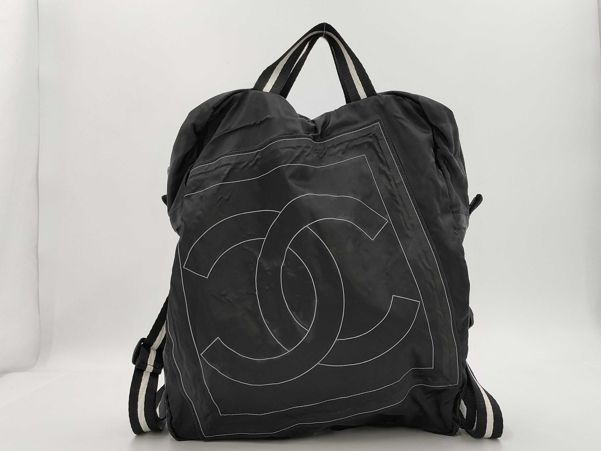 CHANEL Backpack Nylon Black Backpack