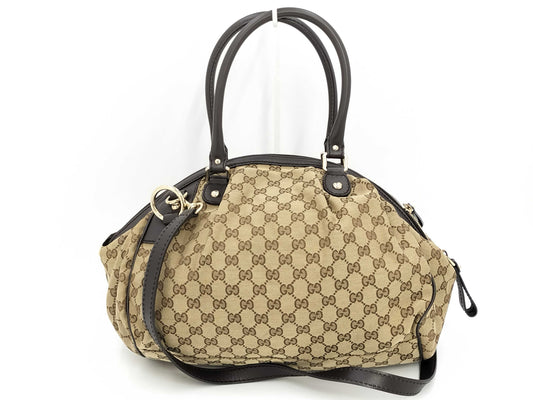 GUCCI Canvas Shoulder Bag Handbag