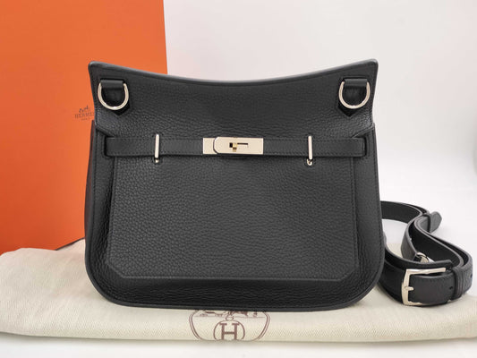HERMES Gypsiere 28 Black Shoulder Bag