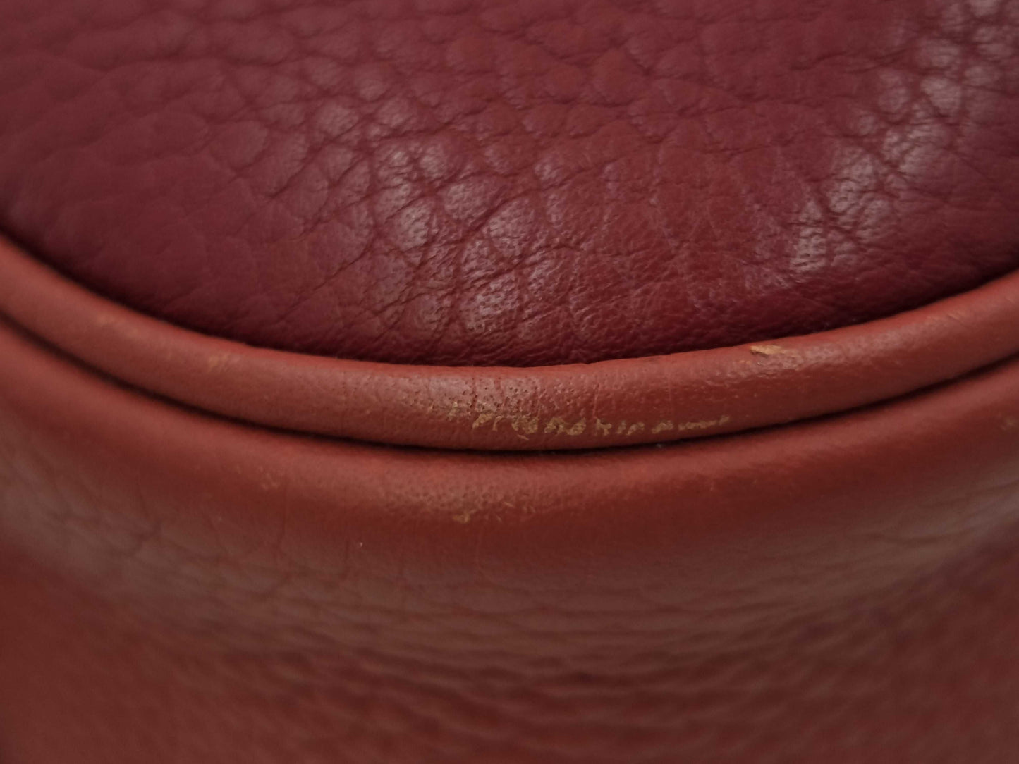 HERMES Boullangue Taurillon Shoulder Bag in Purple and Red with Gold Hardware and R Stamp