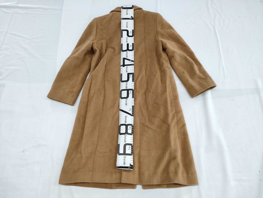 LEONARD Belted Coat with All-Over Print Lining, Size 9AR