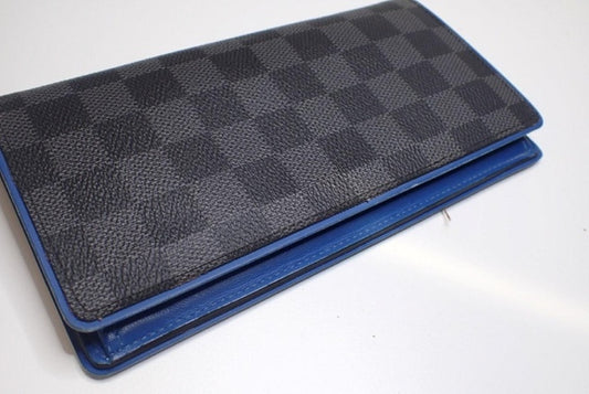 LOUIS VUITTON Damier Graphite Portefeuille Brazza N41688 SP0128 Second Bag with Box and Bag