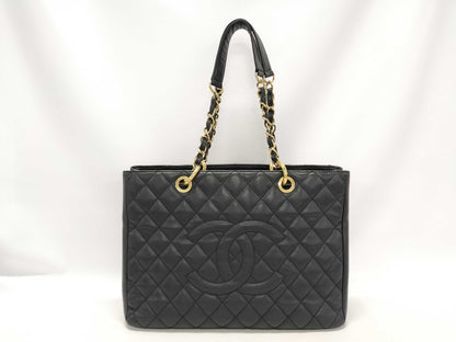 CHANEL Caviar Skin Coco Mark GST Shoulder Tote Bag