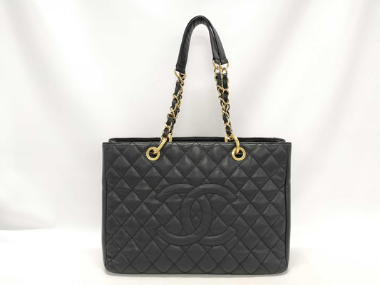 CHANEL Caviar Skin Coco Mark GST Shoulder Tote Bag