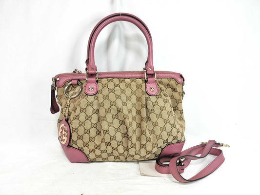 GUCCI GG Canvas Gucci 2-Way Shoulder Bag