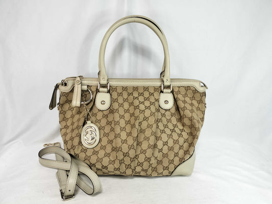 GUCCI GG Canvas Gucci 2-Way Shoulder Bag