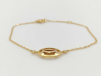 Cartier Logo Double C 2PD PG Au750 2.9g Bracelet/Bangle 