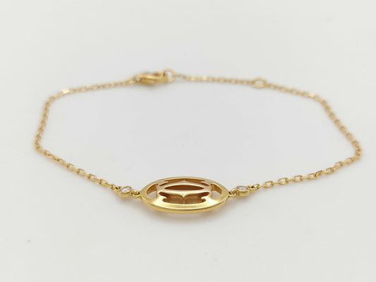 Cartier Logo Double C 2PD PG Au750 2.9g Bracelet/Bangle 