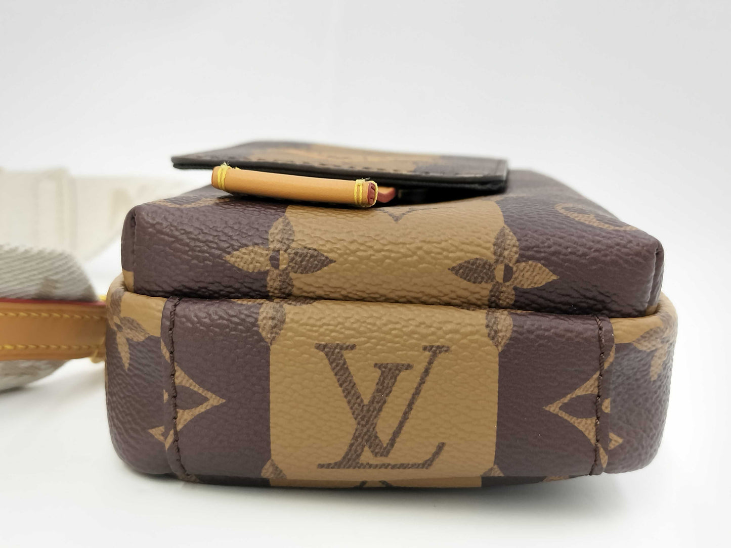 LOUIS VUITTON NIGO Monogram Stripe Double Phone Pouch M81005 Shoulder Bag