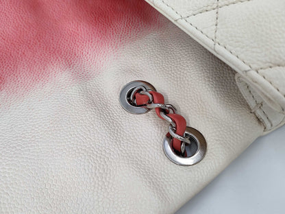 CHANEL Matelasse Caviar Skin Double Chain Shoulder Bag
