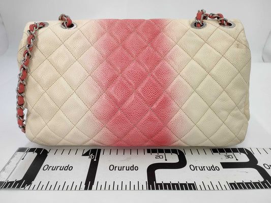 CHANEL Matelasse Caviar Skin Double Chain Shoulder Bag
