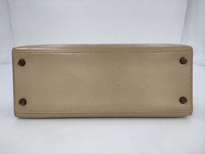 HERMES Kelly 28 Beige Handbag