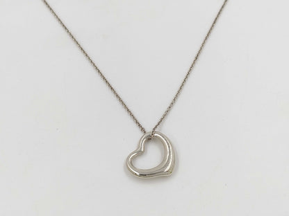 Tiffany & Co. Tiffany & Co. Open Heart Necklace SV925 Silver Necklace