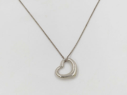 Tiffany & Co. Tiffany & Co. Open Heart Necklace SV925 Silver Necklace