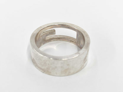 GUCCI Ag925 Open G Ring, Size: 8, 6.9g, Box and Dust Bag Included