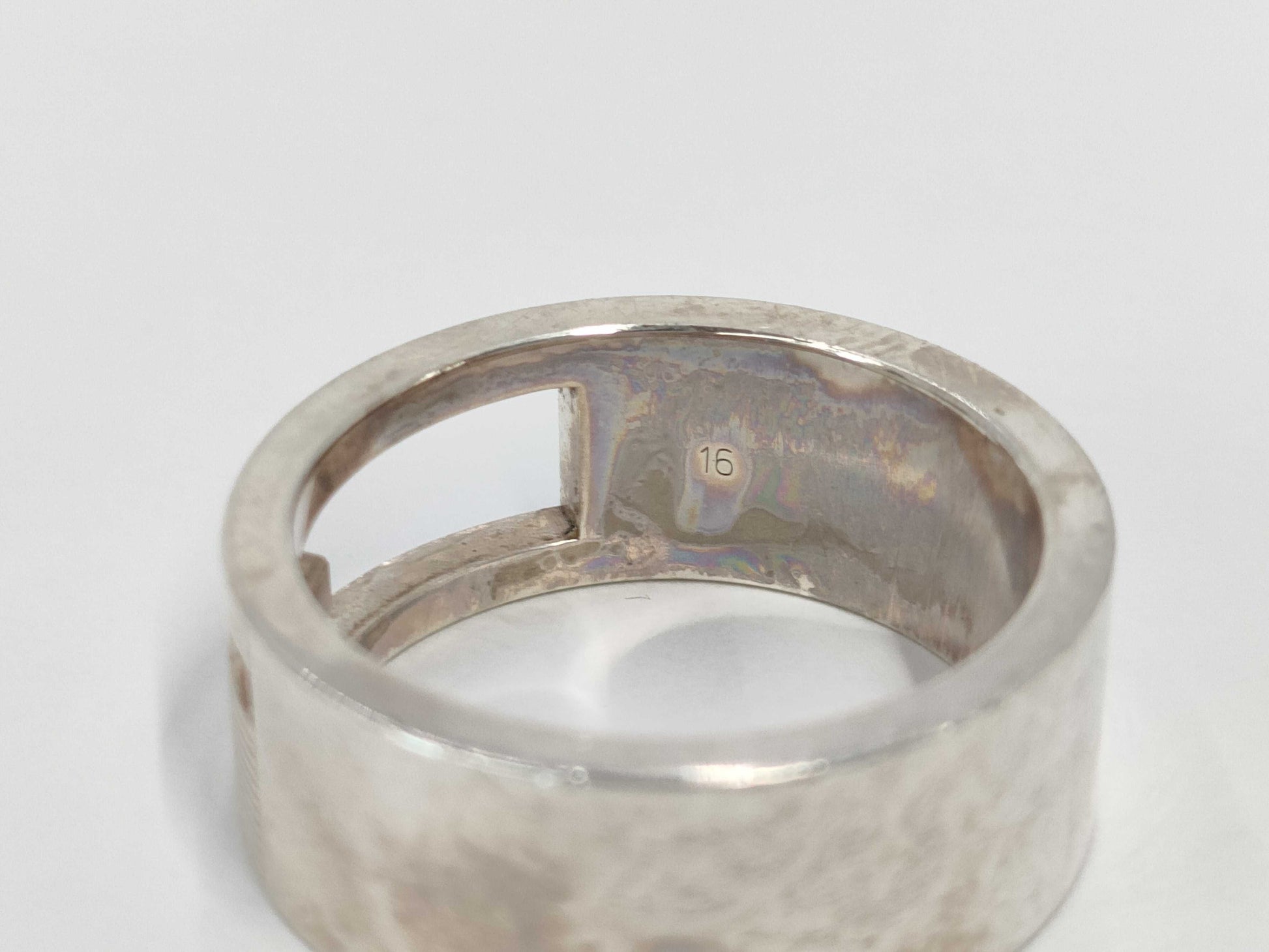 GUCCI Ag925 Open G Ring, Size: 8, 6.9g, Box and Dust Bag Included