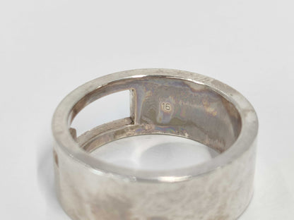 GUCCI Ag925 Open G Ring, Size: 8, 6.9g, Box and Dust Bag Included