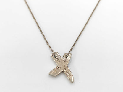 Tiffany & Co. Paloma Picasso Kiss Cross Necklace in SV925, 2.7g