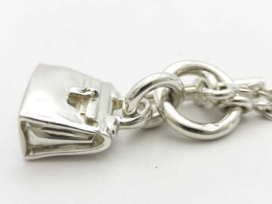 HERMES Hermes Ag925 Kelly Necklace Silver Necklace