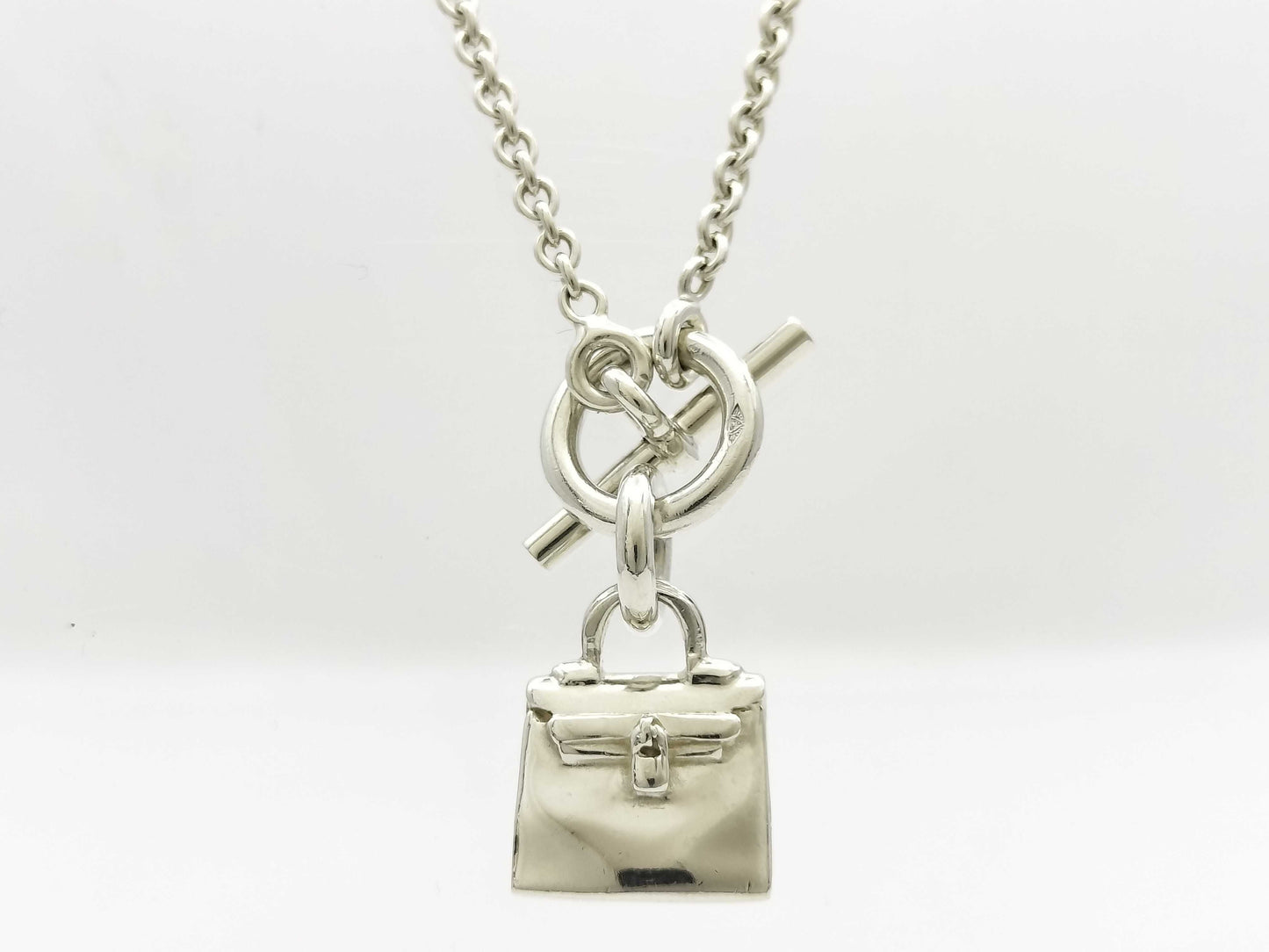 HERMES Hermes Ag925 Kelly Necklace Silver Necklace