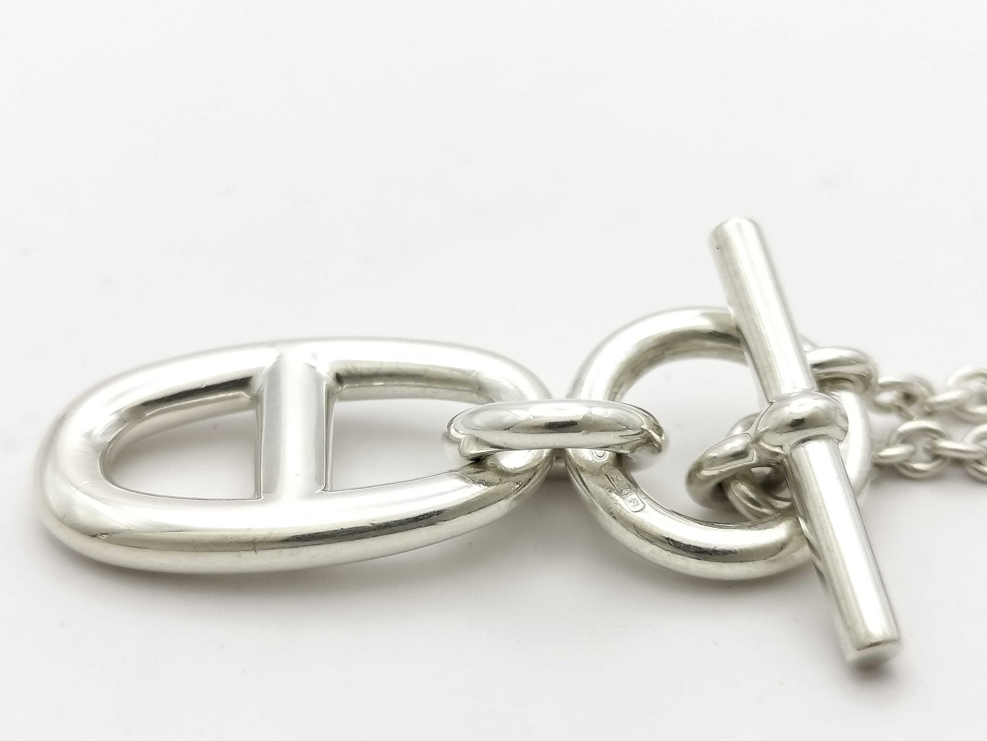 HERMES Ag925 Chaine d'Ancre Necklace Silver Necklace