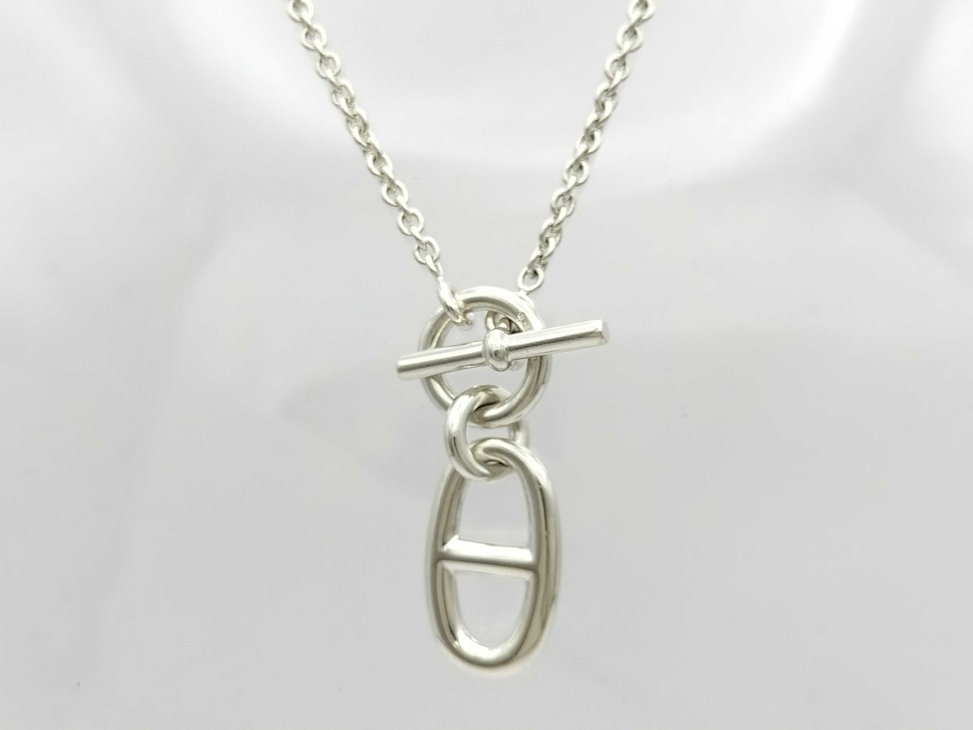 HERMES Ag925 Chaine d'Ancre Necklace Silver Necklace