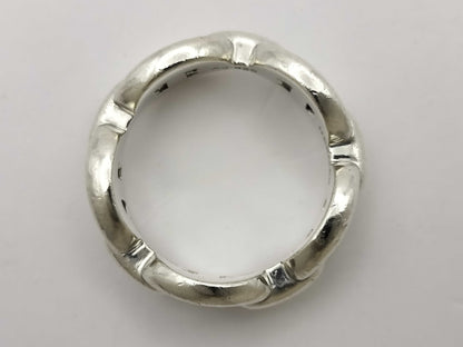 HERMES Ag925 Chaine d'Ancre Enchaine #49 Silver Ring