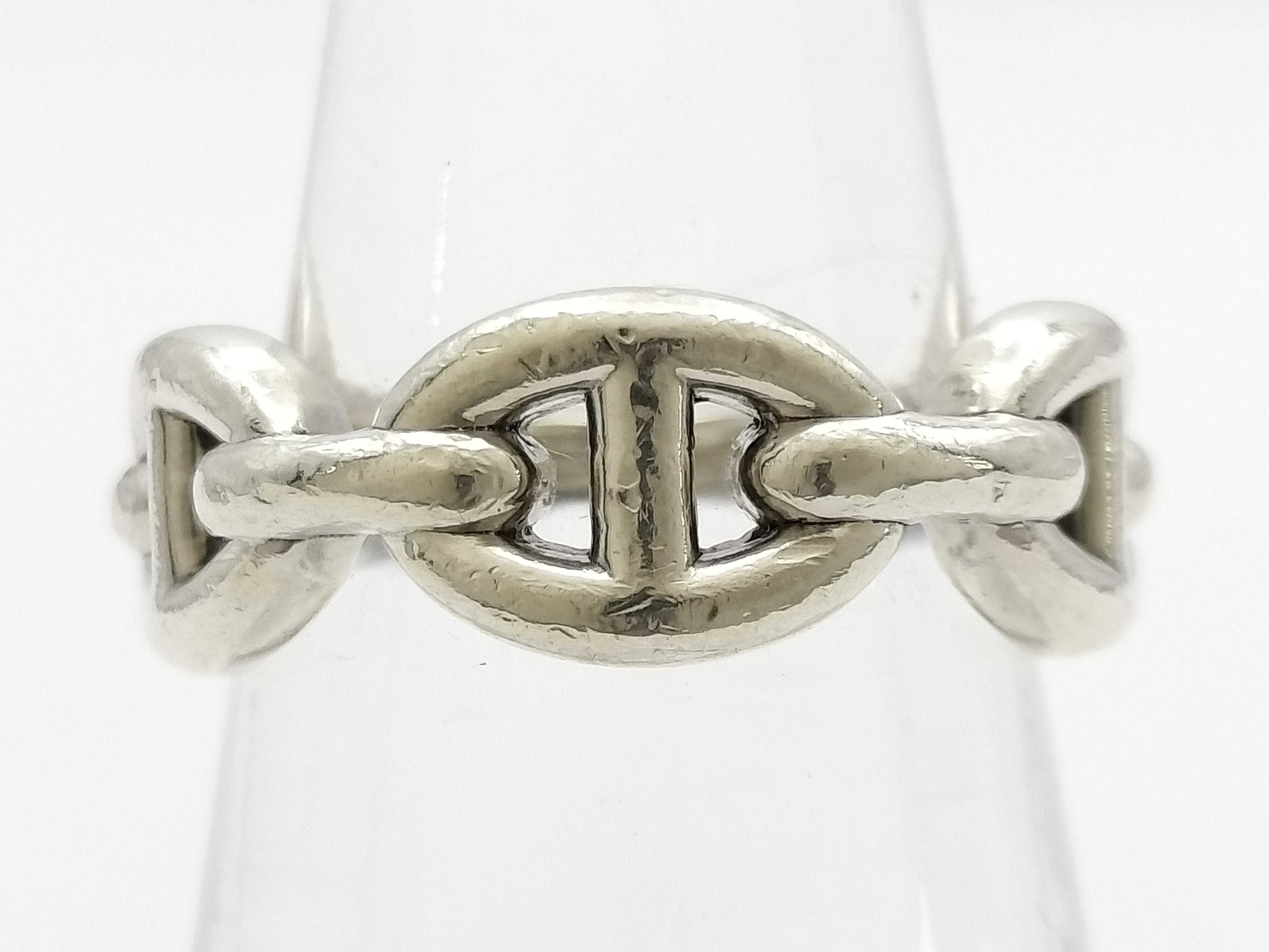 HERMES Ag925 Chaine d'Ancre Enchaine #49 Silver Ring