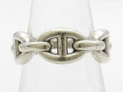 HERMES Ag925 Chaine d'Ancre Enchaine #49 Silver Ring