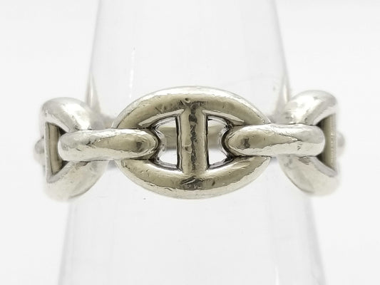 HERMES Ag925 Chaine d'Ancre Enchaine #49 Silver Ring