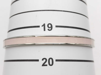 HERMES Uni Enamel Silver Hardware Bracelet/Bangle