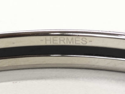 HERMES Uni Enamel Silver Hardware Bracelet/Bangle
