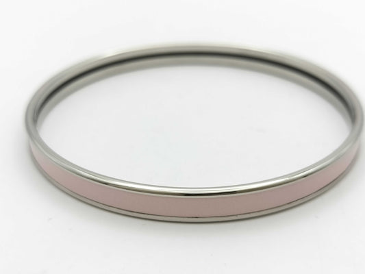 HERMES Uni Enamel Silver Hardware Bracelet/Bangle