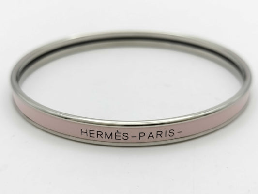 HERMES Uni Enamel Silver Hardware Bracelet/Bangle