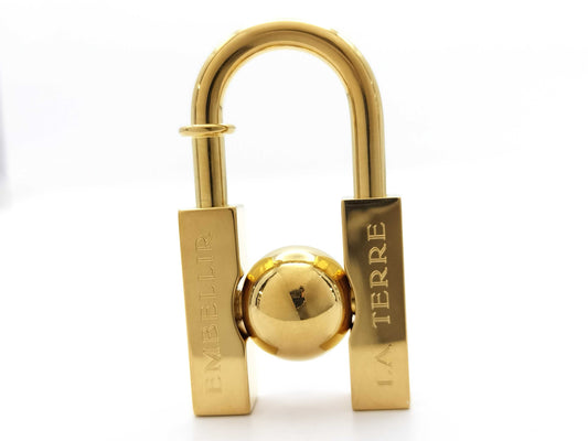 HERMES 2001 Cadena Charm "In Search of the Unknown Beauty of Earth" Gold Other Accessories